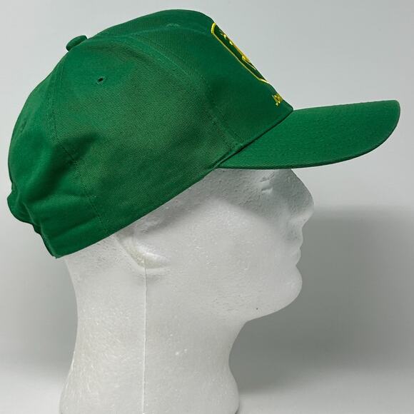 John Deere Hat Baseball Cap Green Farmer Farming Tractor Logo 6 Panel Snapback - Picture 10 of 12
